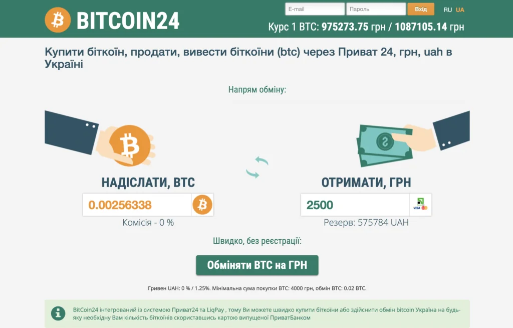 bitcoin24 криптообмінник
